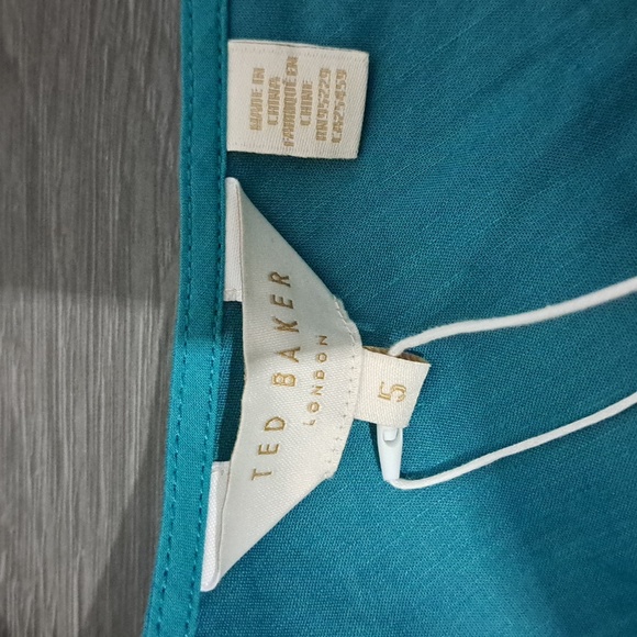 Ted Baker London Lauica Linen One Shoulder Mini Dress - Picture 11 of 12